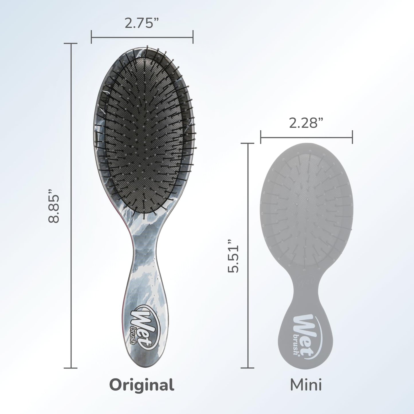 Wet Brush Original Detangler Hair Brush – Metallic Marble Onyx | Ultra-Soft IntelliFlex Bristles | Pain-Free Detangling for All Hair Types, Men & Women