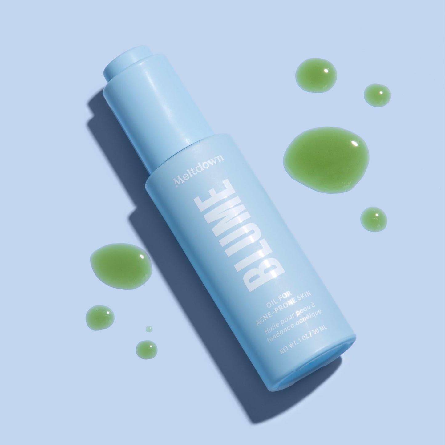 Blume Meltdown Blue Tansy Face Oil - Acne & Pore Treatment, Calms Redness, Smooths Skin with Black Cumin & Rosehip Oil, 1 fl oz