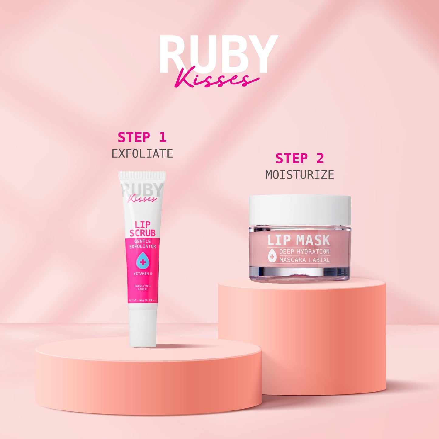 Ruby Kisses Exfoliating Lip Scrub – Gentle, Hydrating Lip Care with Jojoba & Shea Butter for Soft, Smooth, Supple Lips