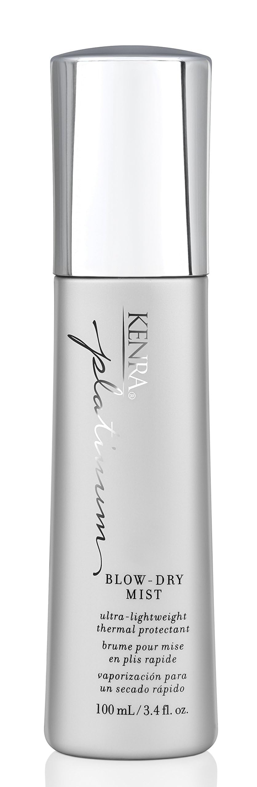 Kenra Platinum Blow-Dry Mist 3.4 fl oz | Lightweight Heat Protectant for Fine to Medium Hair | Detangles, Smooths, Fights Frizz & Humidity