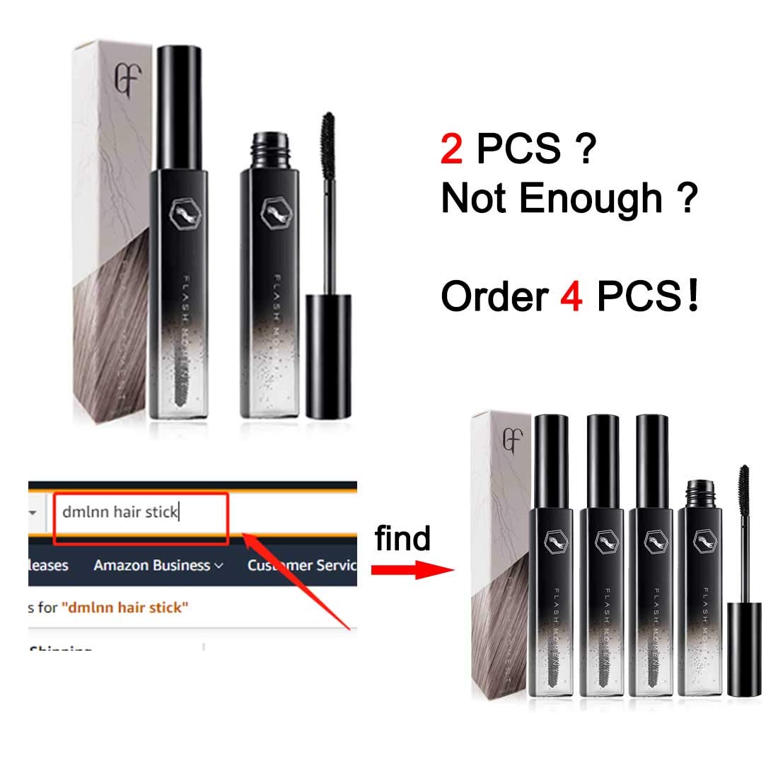 DMLNN Hair Finishing Stick, 2 Pack x 18ML Flyaway Moisturizing and Shine-Enhancing Wax Stick for Styling, Fixing Bangs and Flyaways - Not Greasy