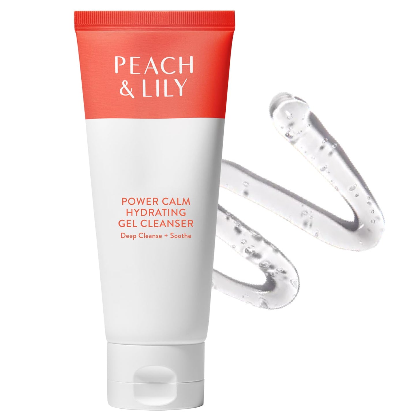 Peach & Lily Power Calm Hydrating Gel Cleanser - Korean Skincare Face Wash for All Skin Types, Vegan, Fragrance-Free, 100ml Travel Size