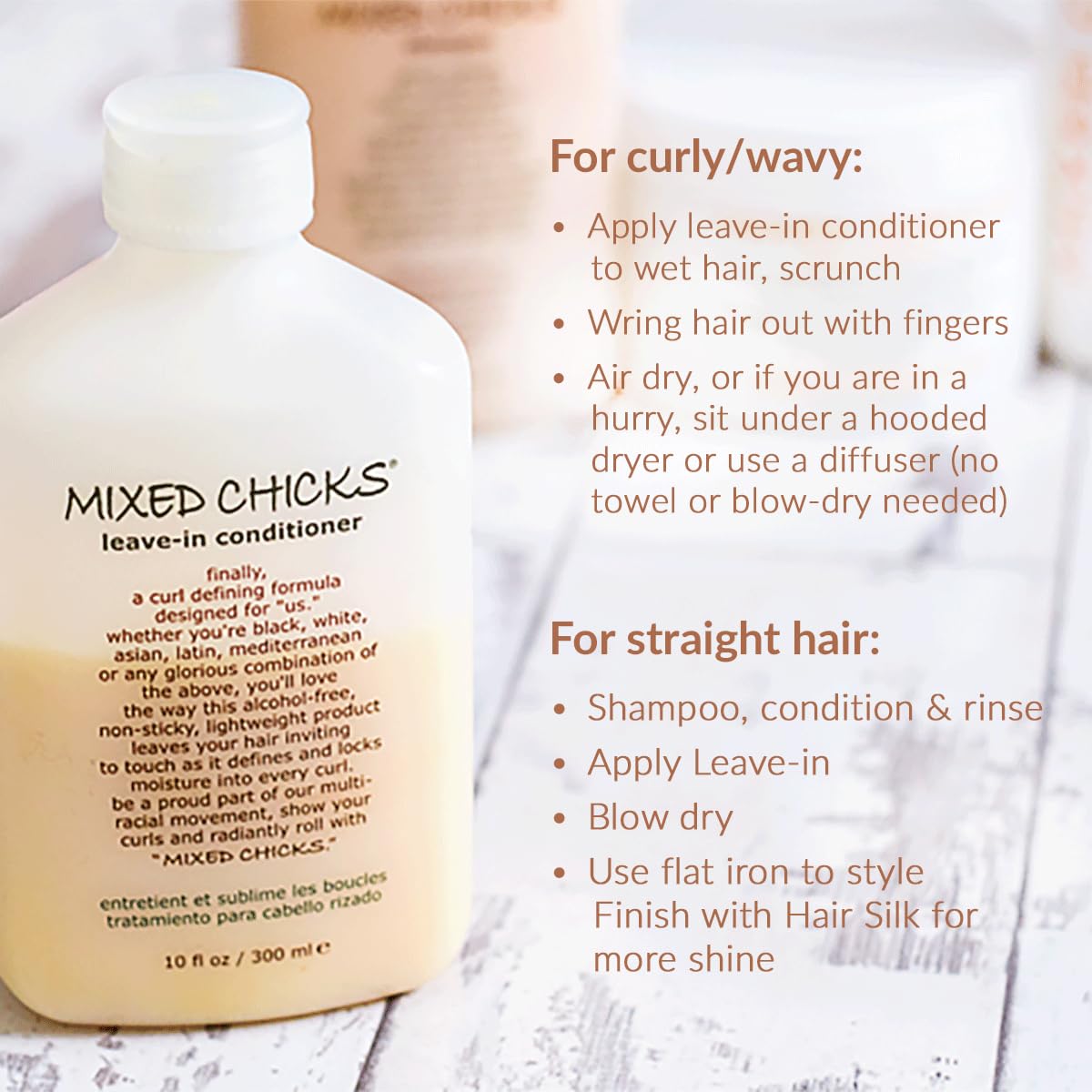 Mixed Chicks Curl Defining & Frizz Eliminating Leave-In Conditioner, 10 fl.oz