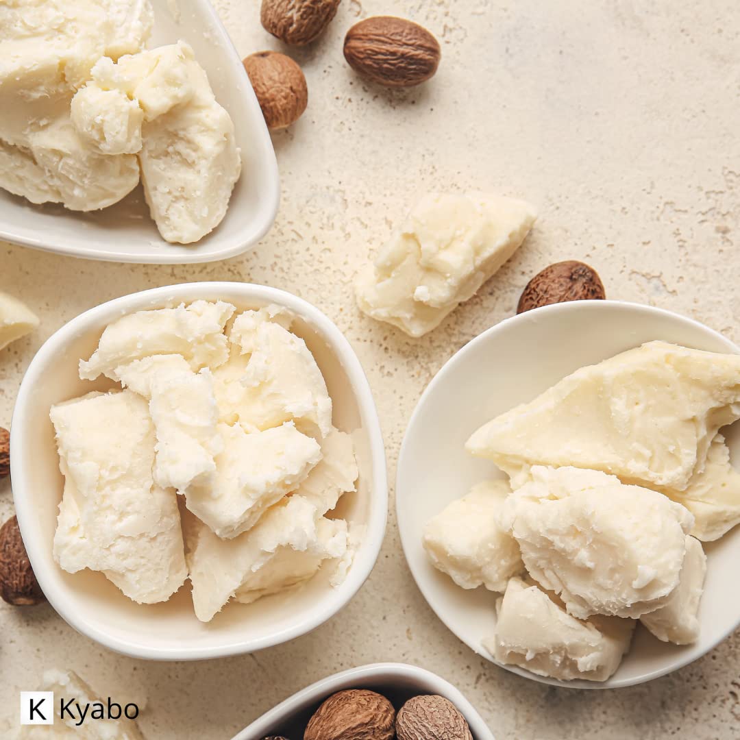 Kyabo 5lb Pure African White Ivory Shea Butter – 100% Natural, Virgin, RAW, Organic, Unrefined, Skin, Hair & Body Care, Non-GMO