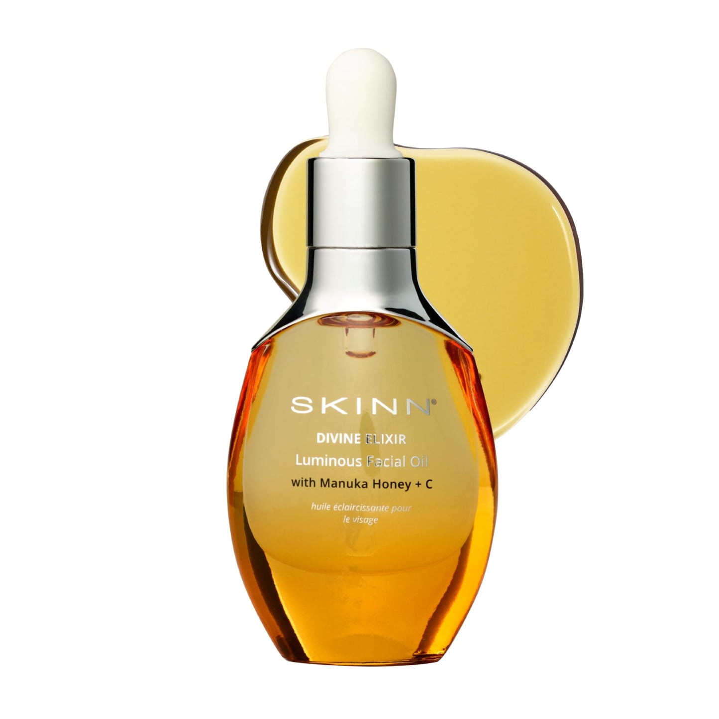 SKINN Luminous Facial Oil - Brighten, Firm & Hydrate Skin, Reduce Fine Lines & Wrinkles with Vitamin C & Manuka Honey, Anti-Aging Oil