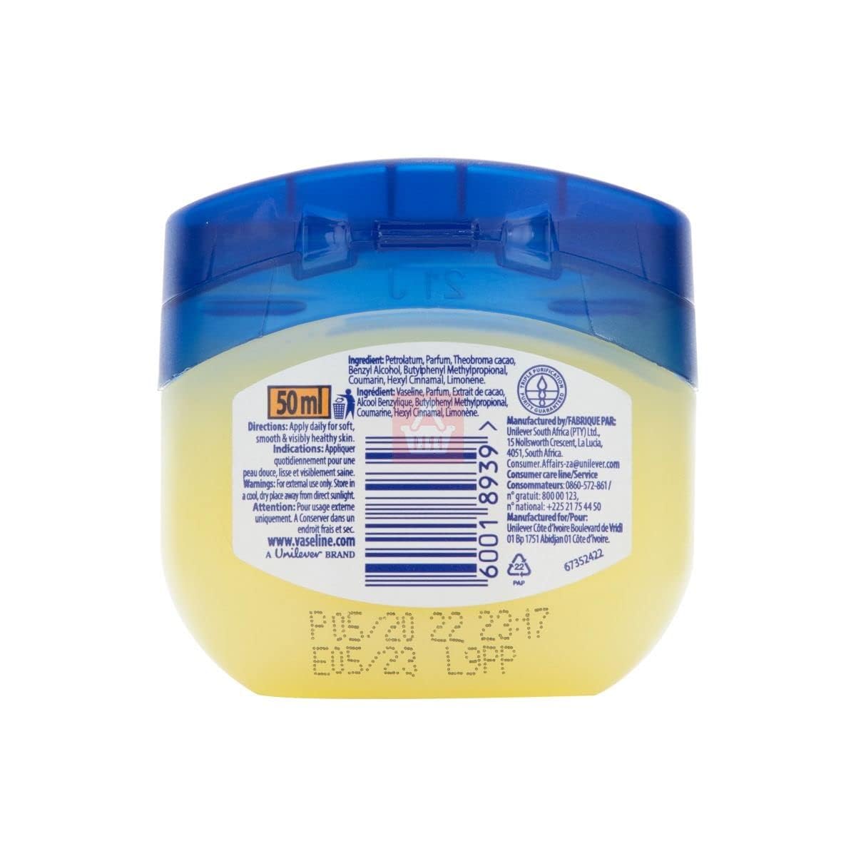 Vaseline 1 Blueseal Cocoa Butter Rich Conditioning Jelly, 50Ml
