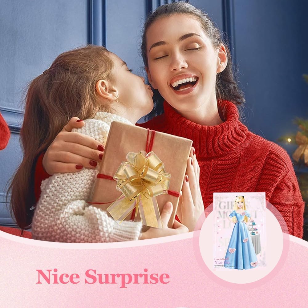 Yilia Magnetic Princess Dress Up Paper Dolls for Girls 4-7, 2025 Pretend Play Toy Set with Magnet Clothes, Birthday Gift