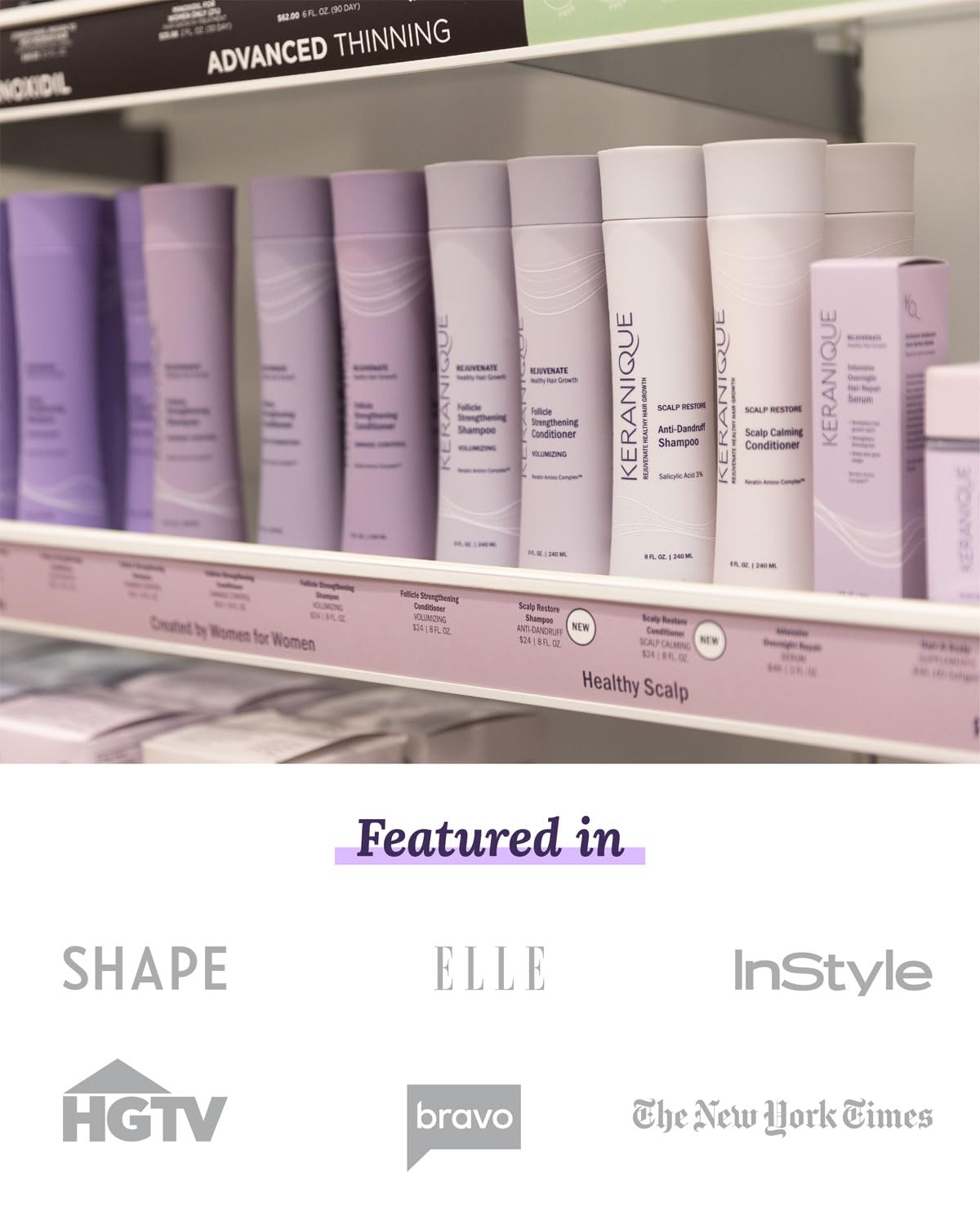 Keranique Damage Control Conditioner - Hydrating Treatment with Keratin for Dry Damaged Hair