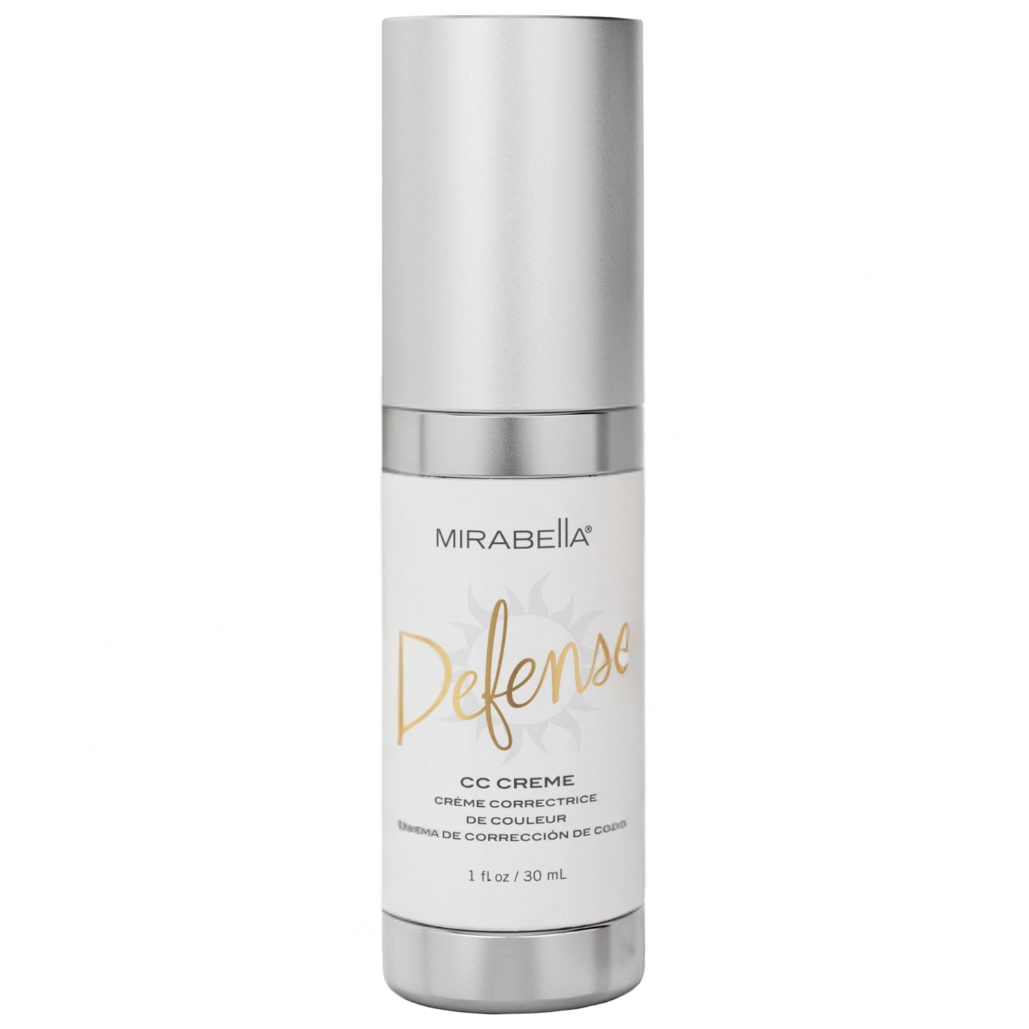 Mirabella Defense CC Creme Full Coverage Foundation SPF 20 – Oil Control, Hyaluronic Acid & Salicylic Acid – Fair Shade