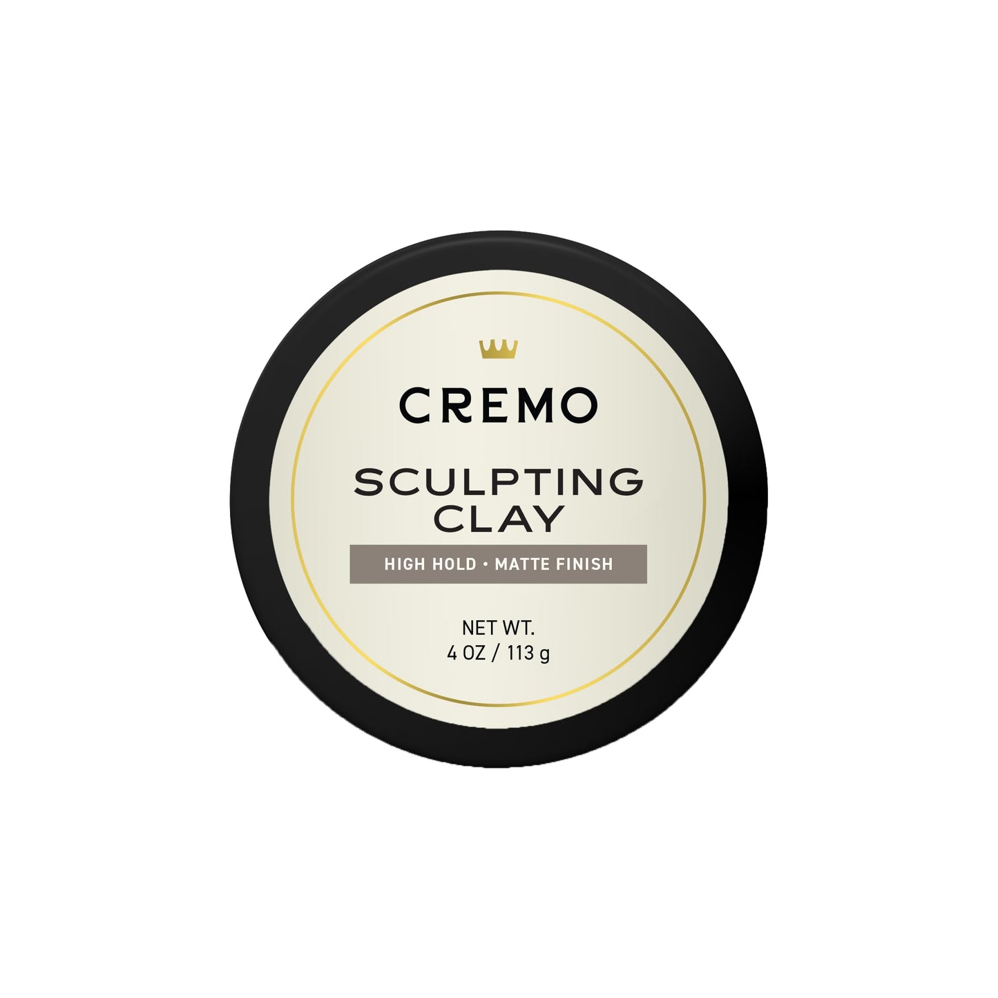 Cremo Mens Hair Clay, Premium Barber Grade Sculpting Clay for Hair Styling, High Hold, Matte Finish, 4 Oz