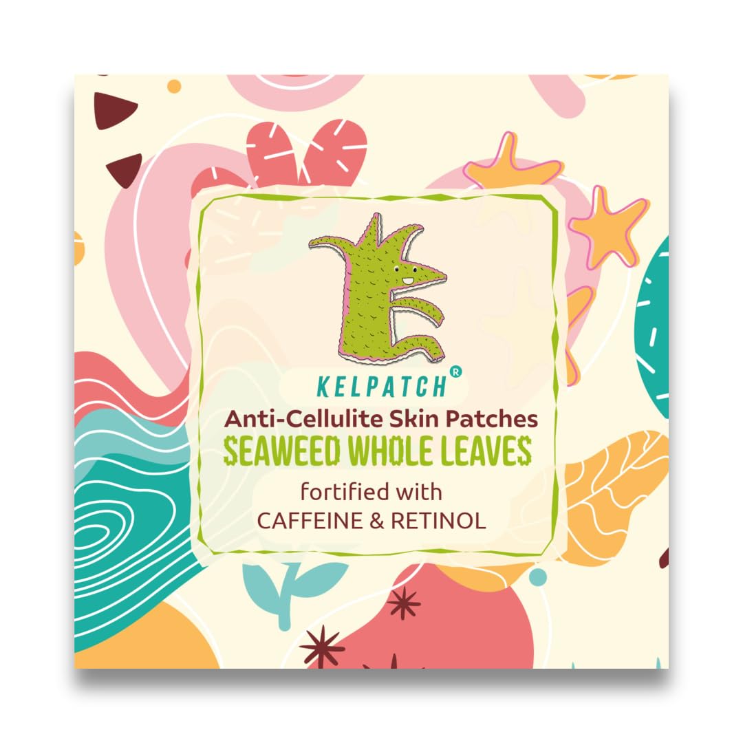 Kelpatch Cellulite Reduction Anti-Aging Natural Seaweed Patches Fortified With Caffeine And Retinol, Combat Sagging, Body Fat Deposits, Made in USA
