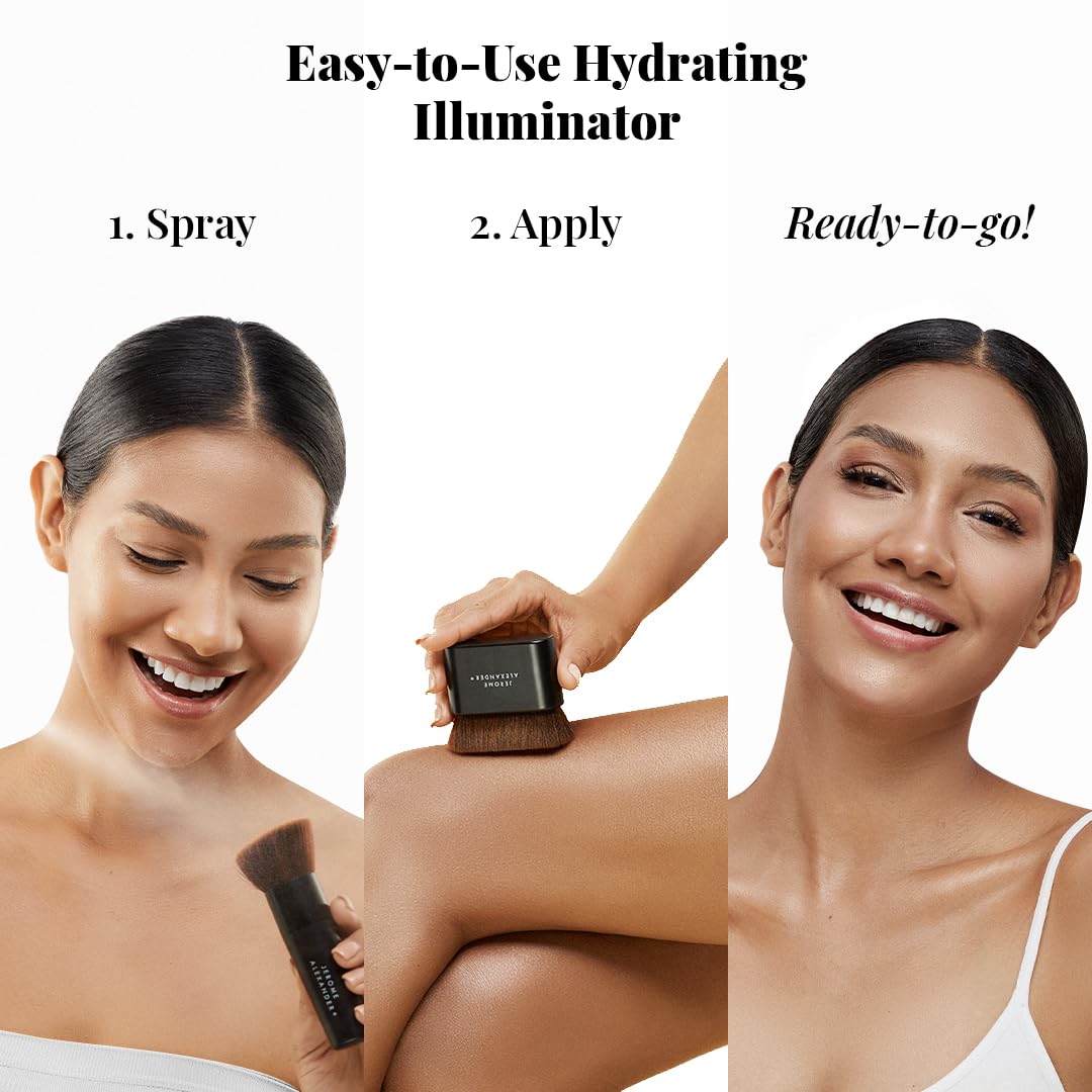 Jerome Alexander MagicMinerals AirGlow Tinted Highlighting Night Mist, Illuminating Airbrush Tinted Moisturizer Spray | Petal Pearl