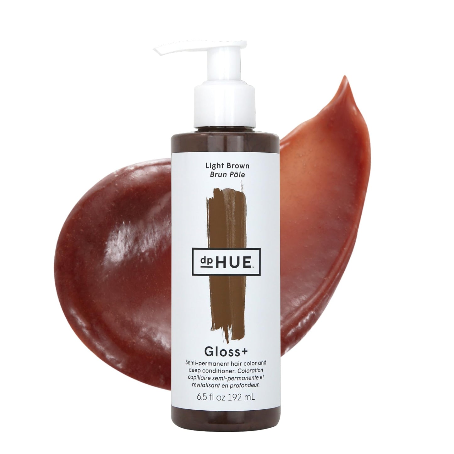 dpHUE Gloss+ Light Brown 6.5 oz | Semi-Permanent Hair Color & Deep Conditioner | Lasts Up to 8 Washes | Sulfate-Free, Vegan, Cruelty-Free