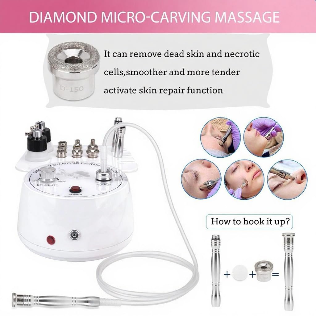 【3 IN 1 】Microdermabrasion Machine, Beauty Star Professional Diamond Dermabrasion Facial Devices at Home