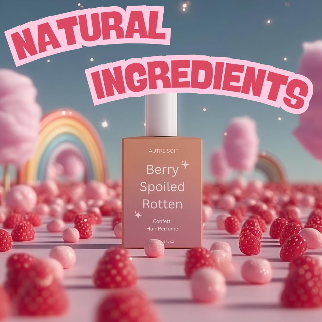 AUTRE SOI Confetti Hair Perfume, Berry & Vanilla Scent, Sweet Fruity Cotton Candy Mist, 100ml, Long-Lasting, Cruelty-Free