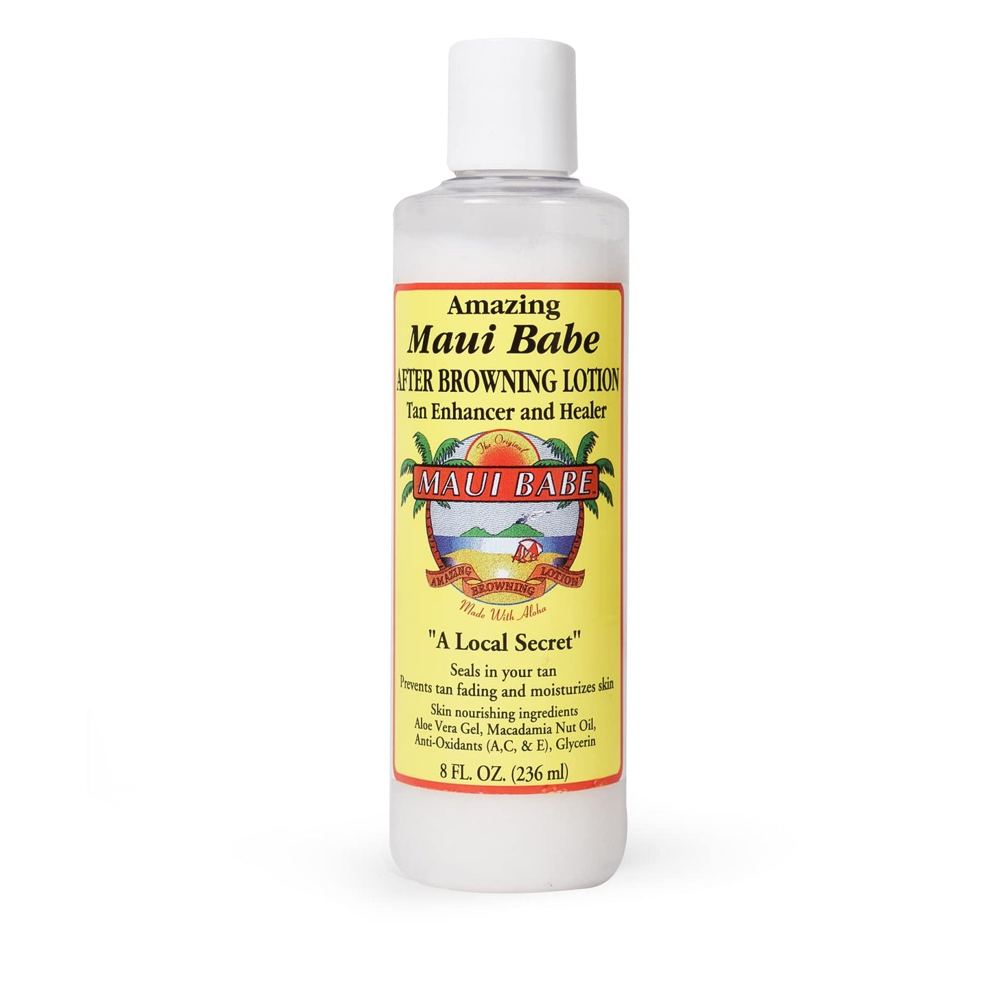 Maui Babe After Browning Lotion, 8oz – Natural Tan Enhancer & Healer, Moisturizing After Sun Body Cream to Extend Tan, Made in USA