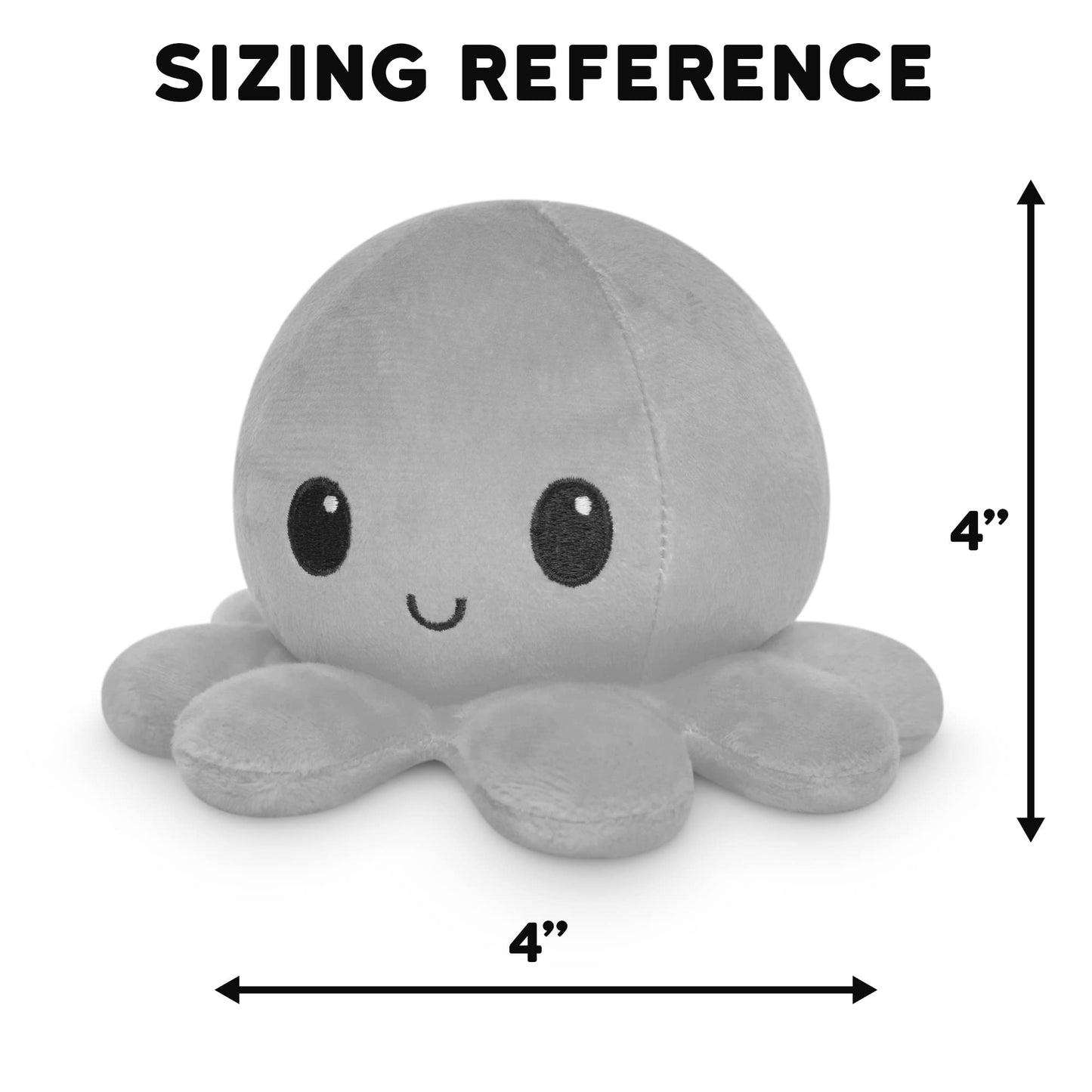 TeeTurtle - The Original Reversible Octopus Plushie - Pink + Aqua - Cute Sensory Fidget Stuffed Animals That Show Your Mood, 4 inch