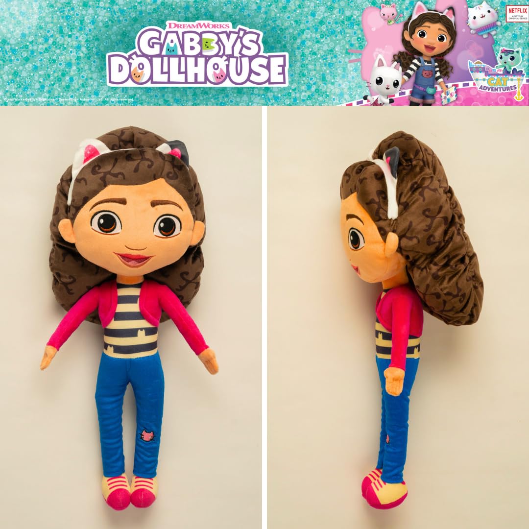 Franco DreamWorks Gabby's Dollhouse Kids Bedding Super Soft Plush Decorative Throw Cuddle Pillow, (Officially Licensed Product)