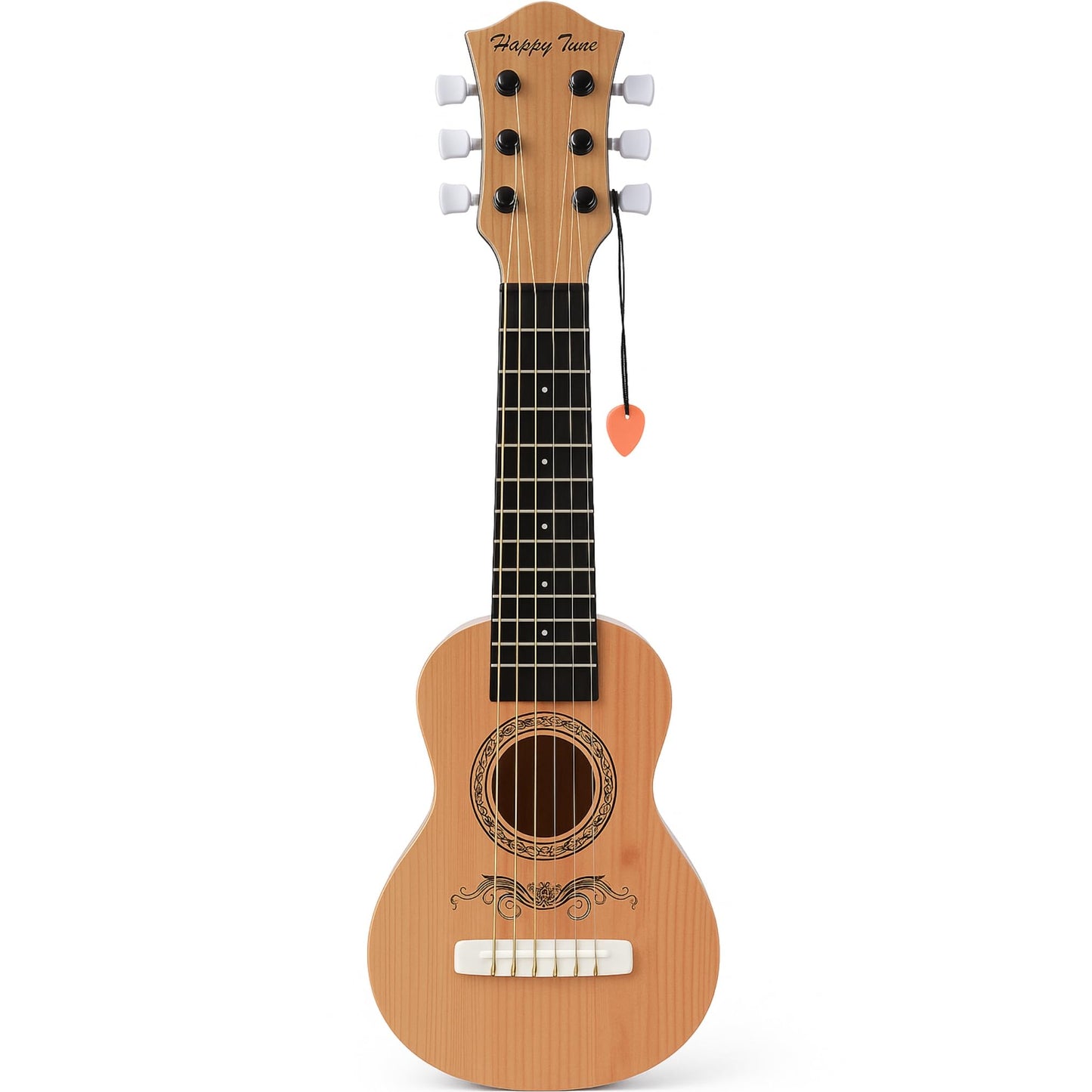 23" Acoustic Guitar, Kids 6 String Toy Guitar - Realistic Steel Strings - Beginner Practice First Musical Instrument for Children, Toddlers (Natural)