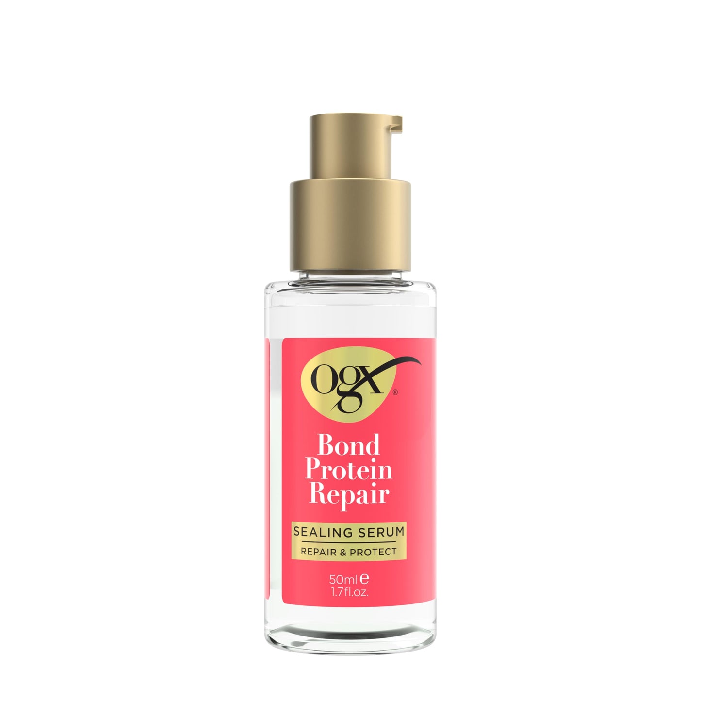 OGX Repair & Protect Bond Protein Repair Sealing Hair Serum, Formulated without Parabens, Frizz Treatment, 1.7 fl. oz