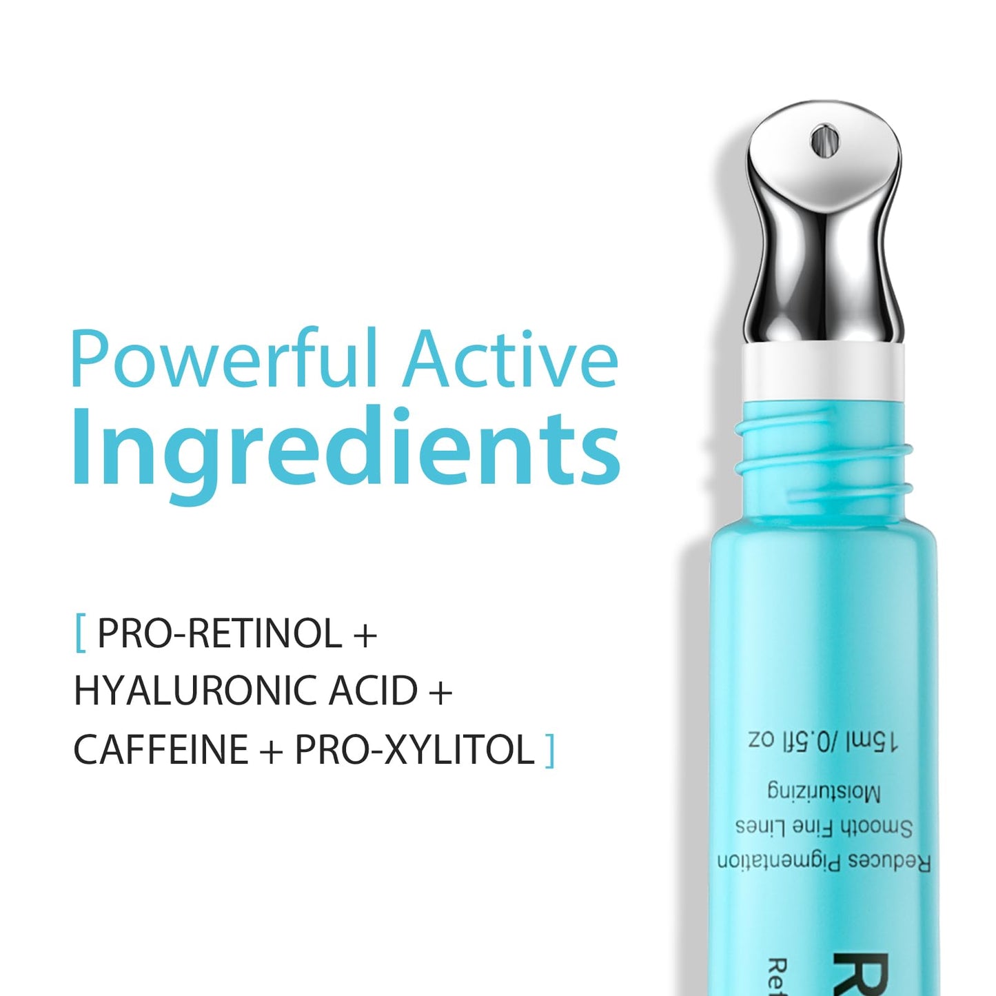 SEACALL Retinol Eye Cream with Caffeine, Hyaluronic Acid & Vitamin C – Anti-Aging, Dark Circles & Puffiness Treatment, 15ml