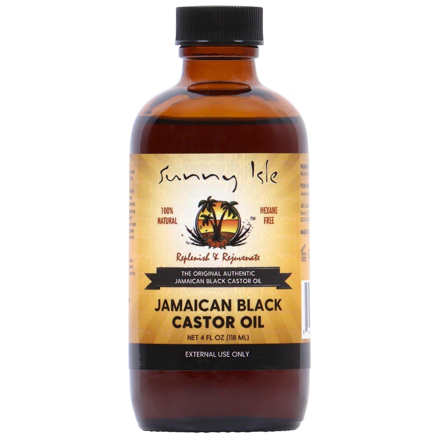 Sunny Isle Jamaican Black Castor Oil 4oz | 100% Natural for Hair, Scalp and Skin Care