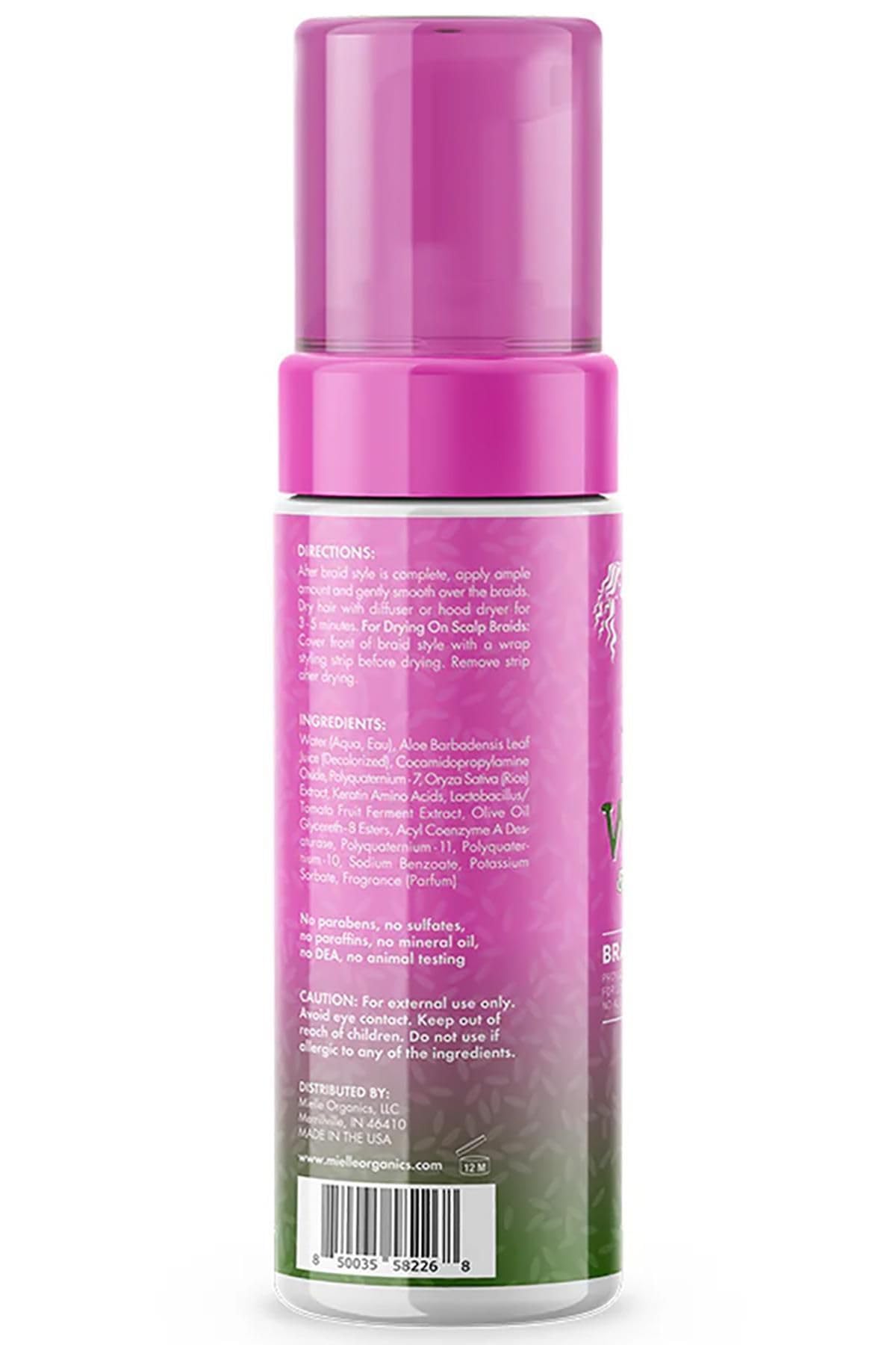 Mielle Rice Water & Aloe Vera Blend Braid Set Foam 7.5 FL Oz (Pack of 2)