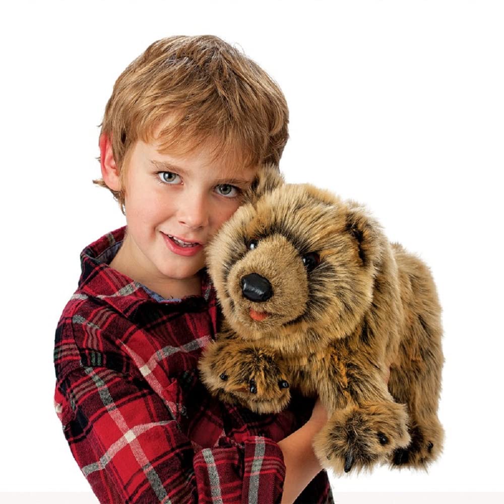 Folkmanis Grizzly Bear Hand Puppet Light Brown, 1 EA