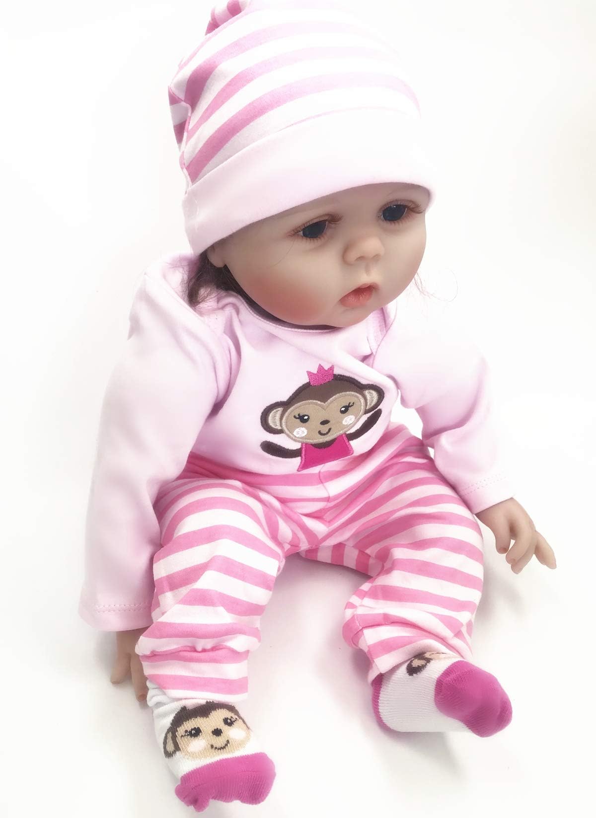 Tatu Reborn Baby Girl Doll Clothes 20-22 Inches Newborn Baby Girl 4 Pieces Accessories Set
