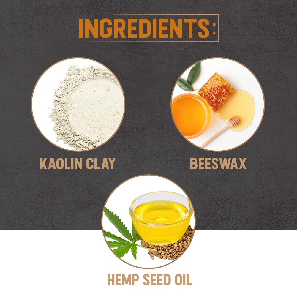 Woody's Hair Clay for Men – Matte Finish, Styling Pomade for Men Stronghold, Firm and Flexible Control, 3.4 oz. 2-Pack