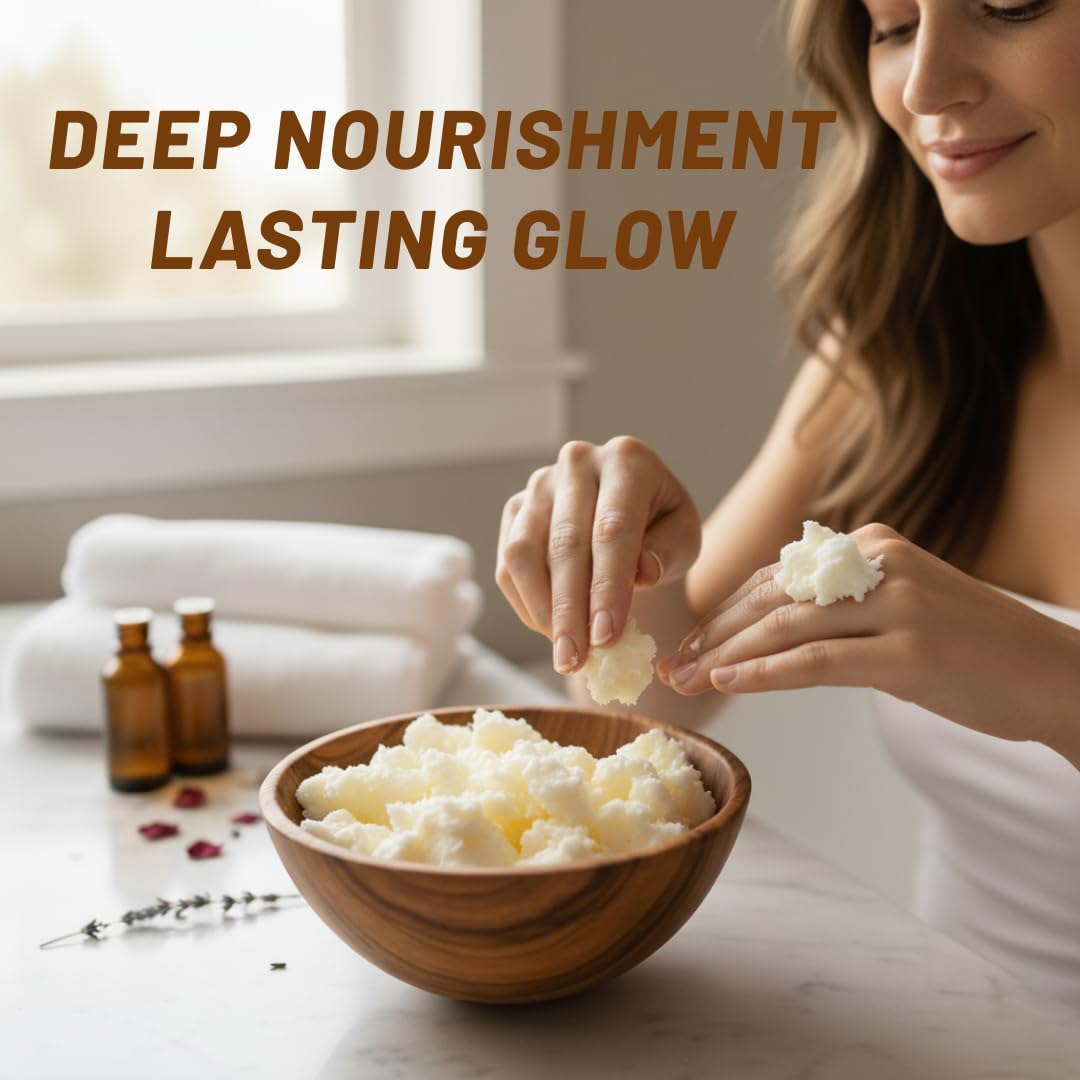 Yajna Organic Raw Cocoa Butter 100% Pure & Unrefined, Skin & Hair Moisturizer, DIY Creams, Lotions, Soaps, 1lb/450g Ivory Grade A