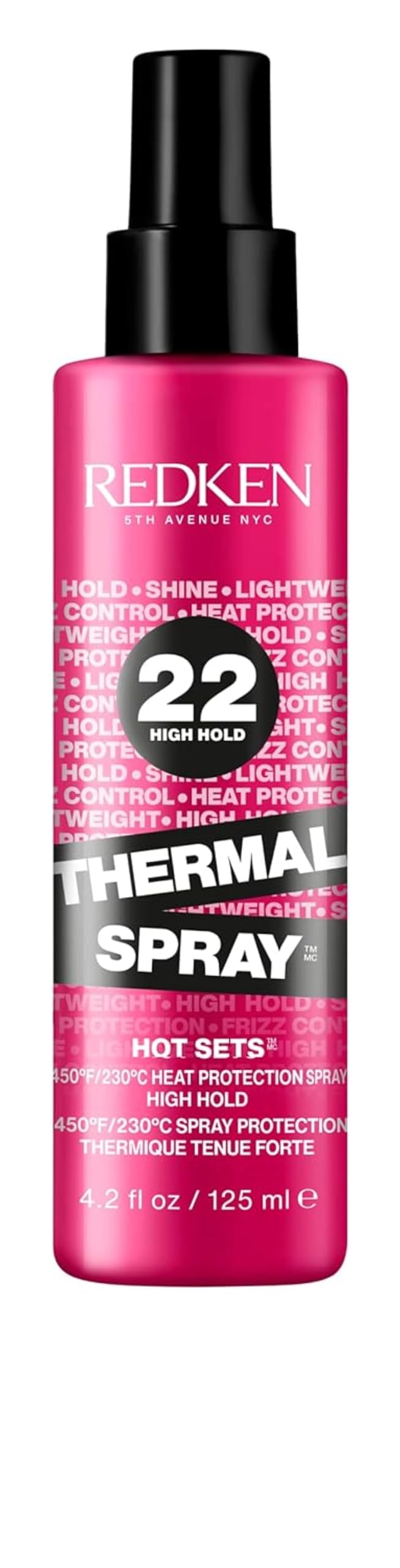 Redken Thermal Spray 22 High Hold Heat Protectant & Setting Mist – Protects from Heat Damage, Controls Frizz, Ideal for Curling & Flat Irons