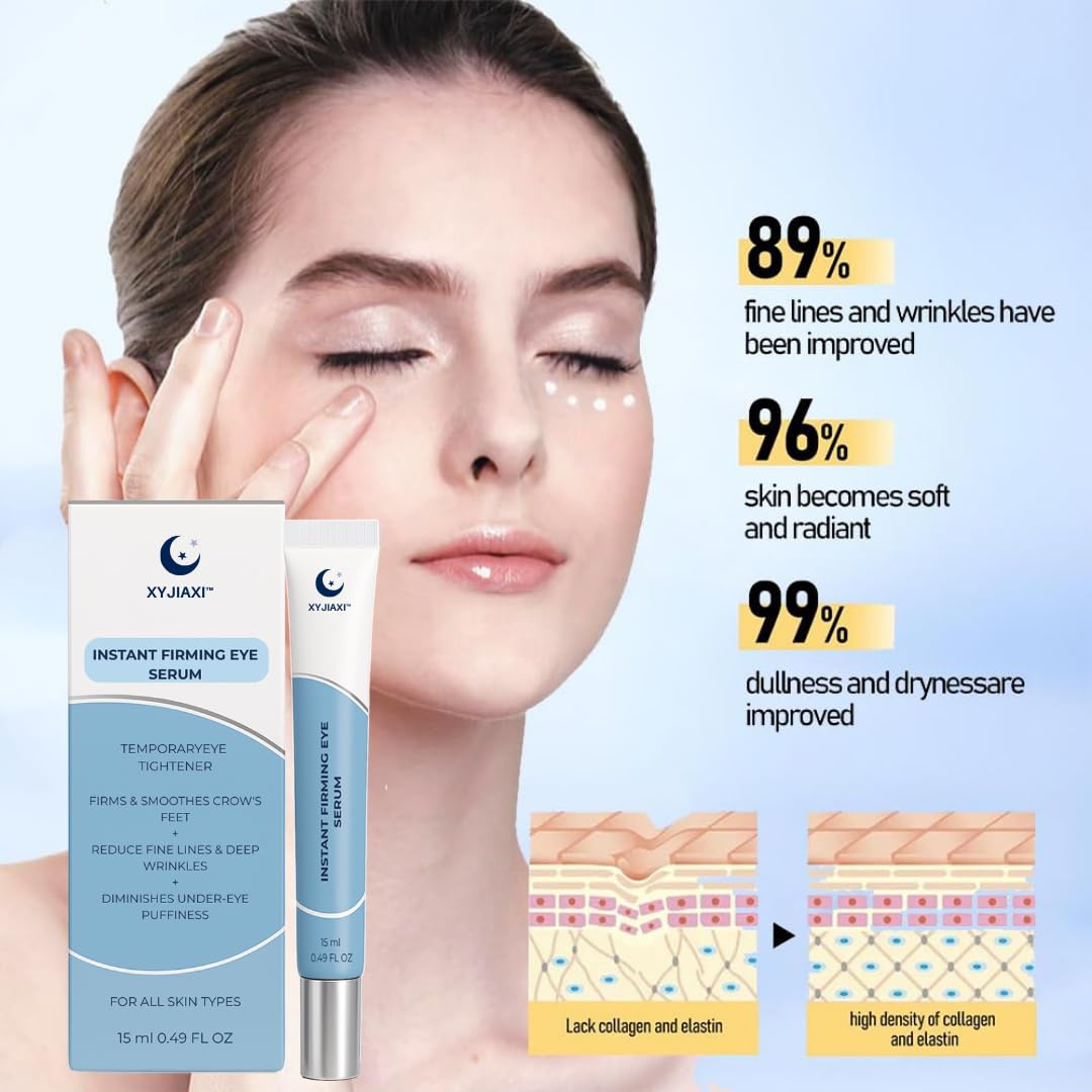 Instant Firming Eye Serum | Targets Under-Eye Bags | 15ml(0.49 oz) | Wrinkles | Dark Circles & Fine Lines | Anti-Aging Formula