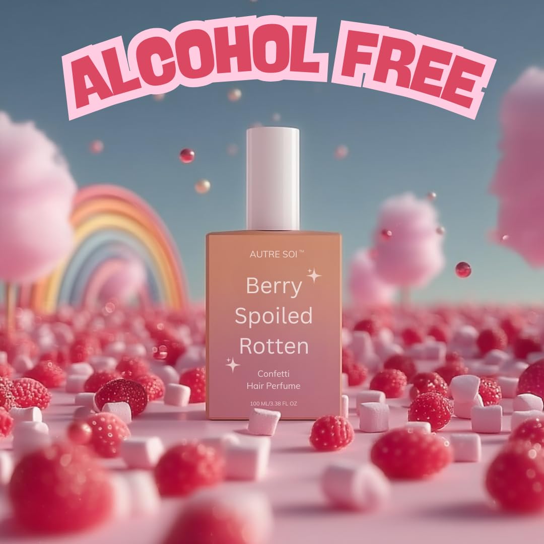 AUTRE SOI Confetti Hair Perfume, Berry & Vanilla Scent, Sweet Fruity Cotton Candy Mist, 100ml, Long-Lasting, Cruelty-Free