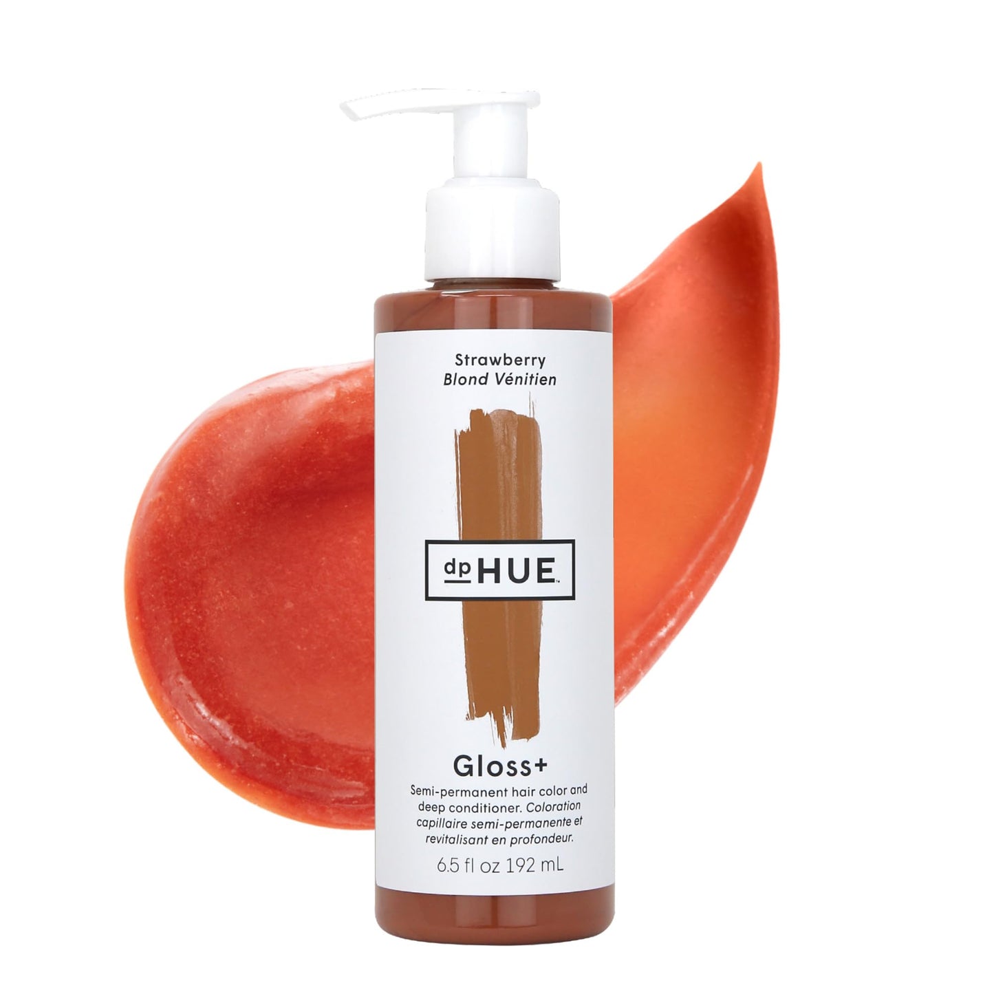 dpHUE Gloss+ Semi-Permanent Hair Color & Conditioner, Strawberry - Enhances Tone & Shine, Lasts Up to 8 Washes, Vegan & Sulfate-Free, 6.5 oz