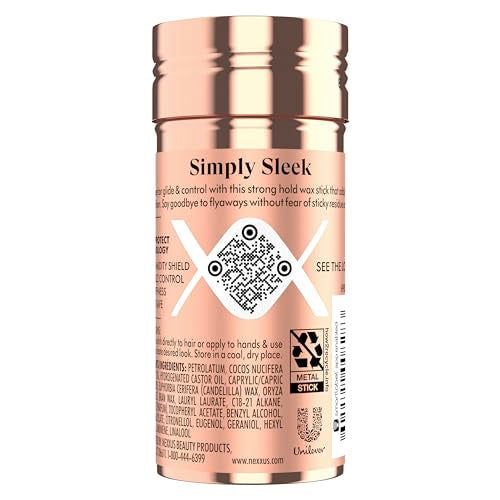 Nexxus Strong Hold Hair Wax Slick Stick for Slicked-Back Look with StyleProtect Technology 2.33 oz