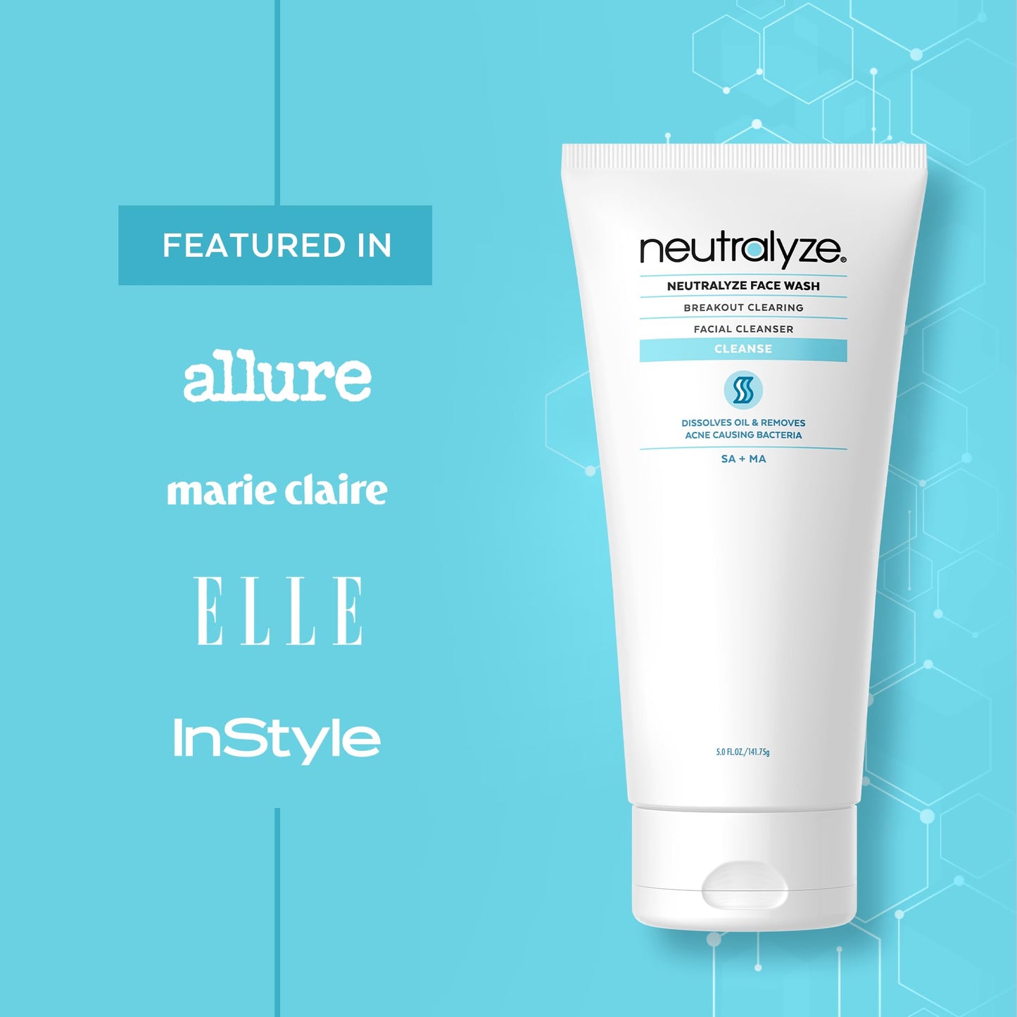 Neutralyze Acne Face Wash with 2% Mandelic & 2% Salicylic Acid – AHA + BHA Cleanser for Acne-Prone Skin, 90+ Day Professional Use