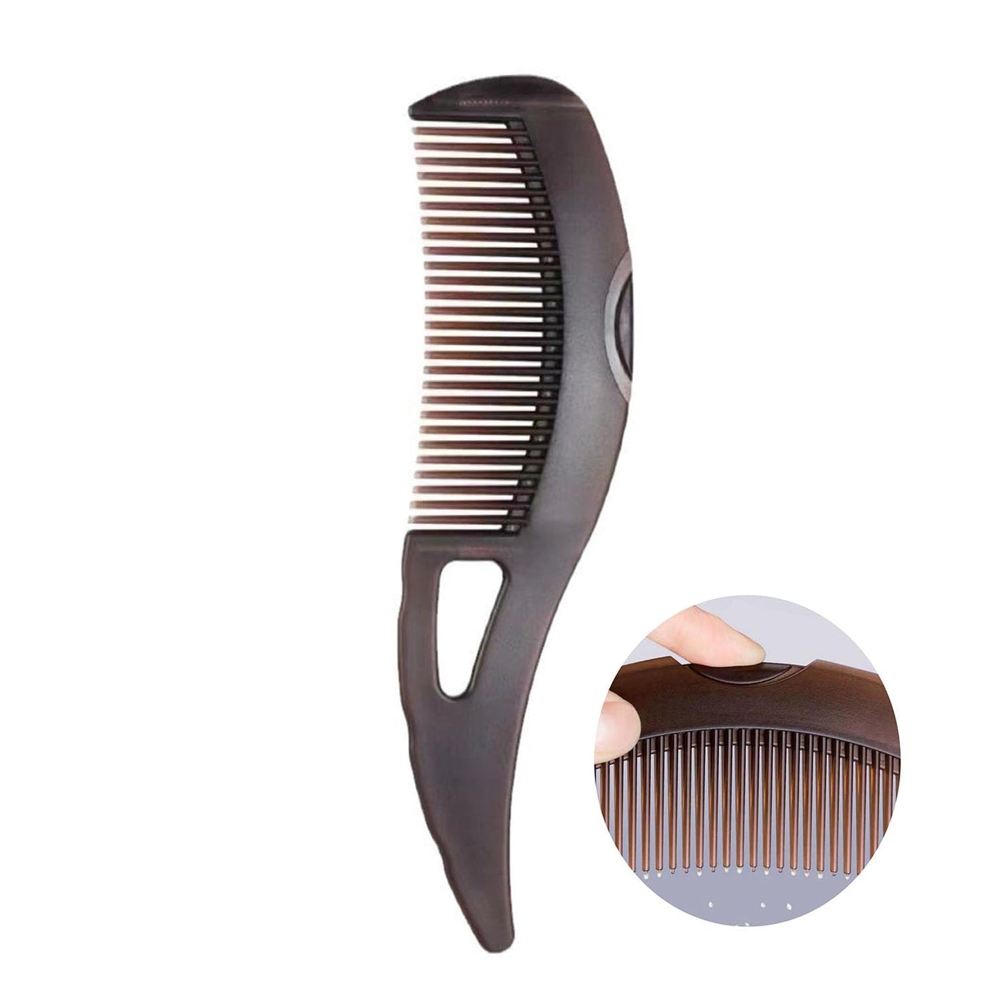 Dandruff Comb with Self-Cleaning Hollow Teeth & Massage Grip – Removes Flakes & Oil Build-Up – Scalp Detox Hair Comb for Women, Men & Kids