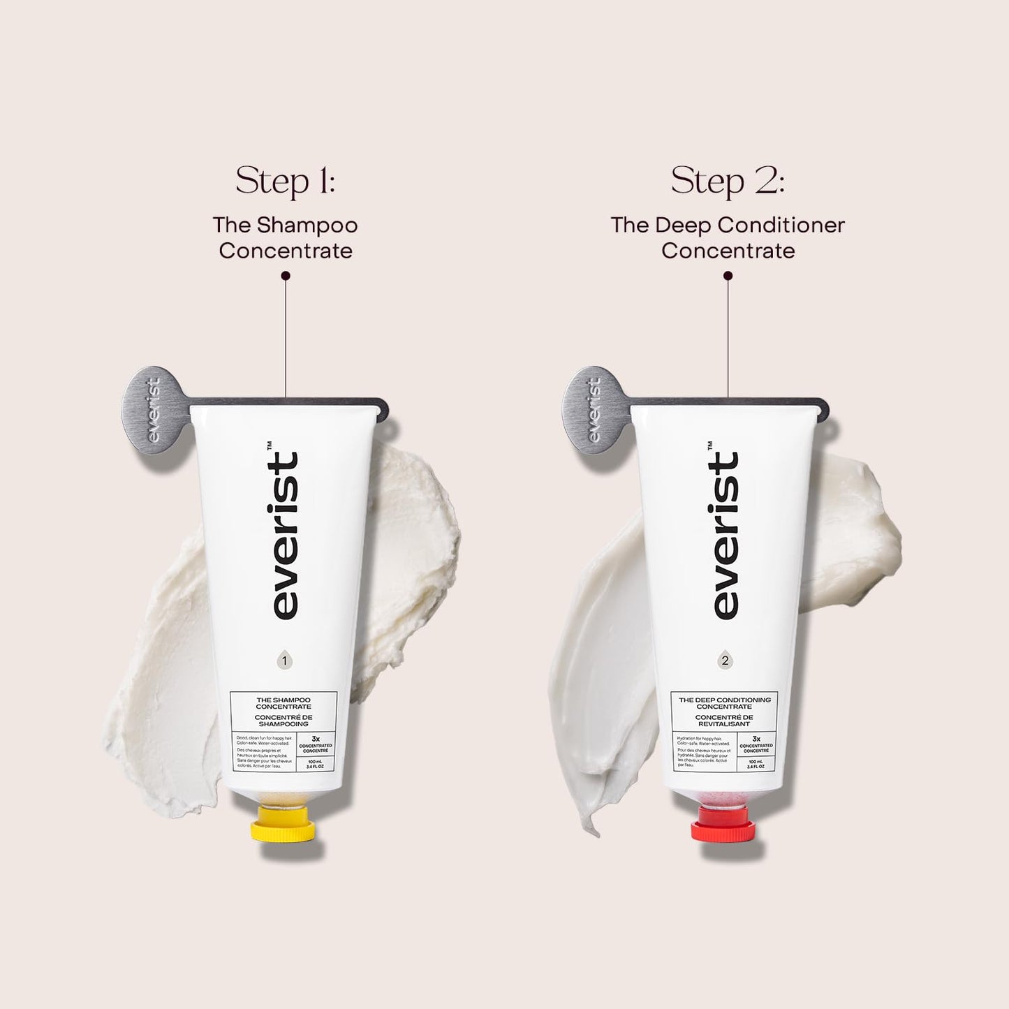 Everist The Haircare Essentials Duo | Shampoo & Deep Conditioner | Repairs & Hydrates | For Sensitive Scalp | Plant-Based, Color-Safe, 3.4 fl oz Each