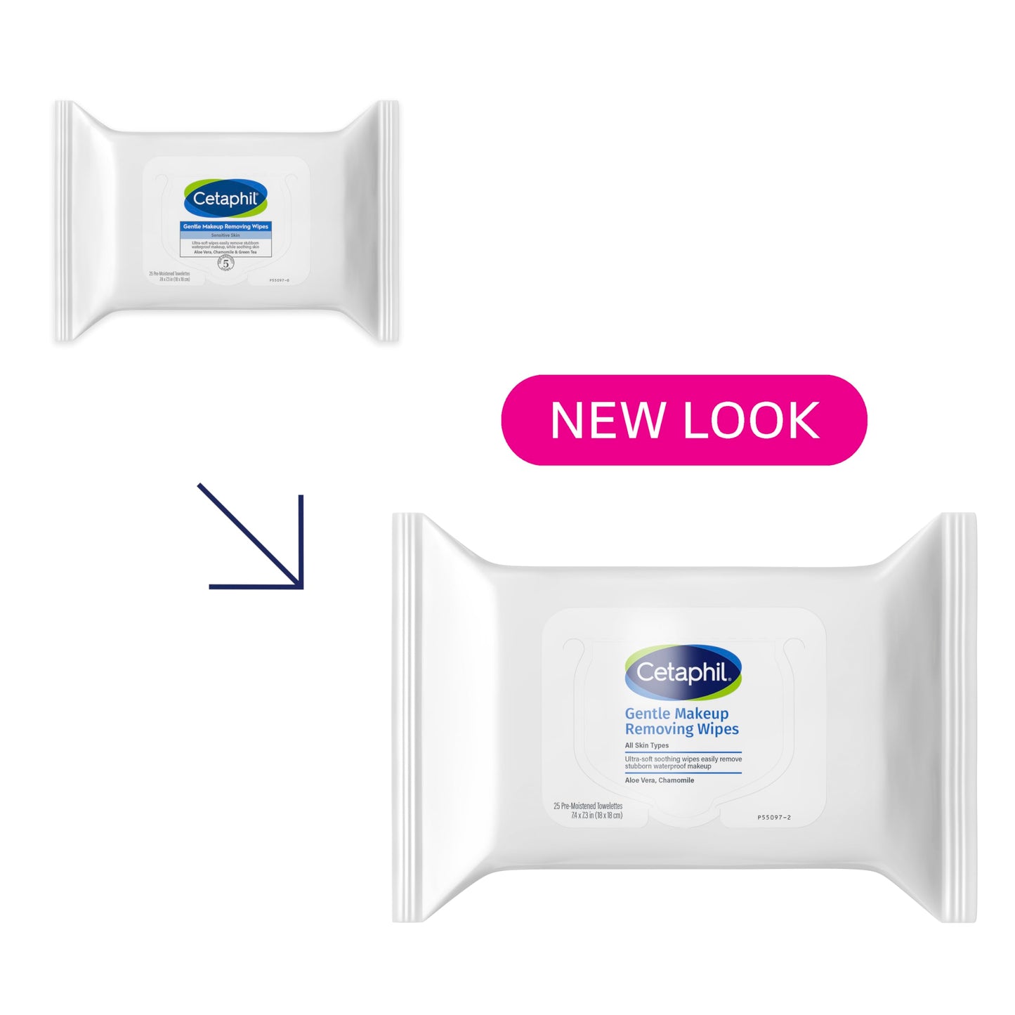 Cetaphil Gentle Makeup Removing Face Wipes, Daily Cleansing Facial Towelettes Gently Remove Makeup, Fragrance and Alcohol Free, 25 Count