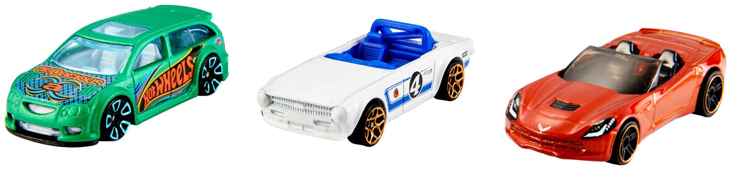 Hot Wheels 3-Car Pack | 1:64 Scale Sports Cars Multipack, Instant Starter Set with Rolling Wheels for Kids 3+