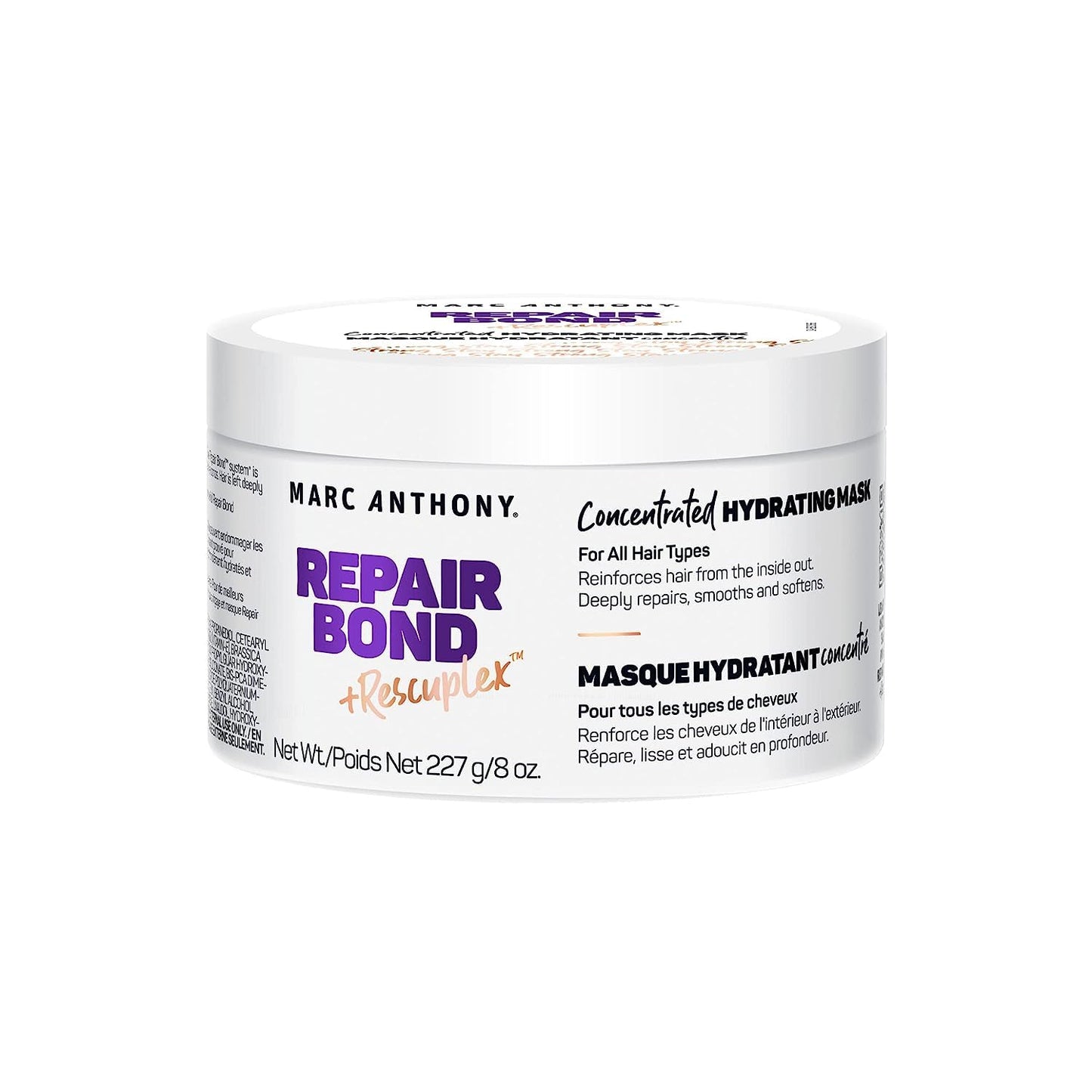 Marc Anthony Repairing Hair Mask, Repair Bond + Rescuplex – Strengthens & Repairs Dry, Damaged Hair, Reduces Frizz, Breakage & Flyaways