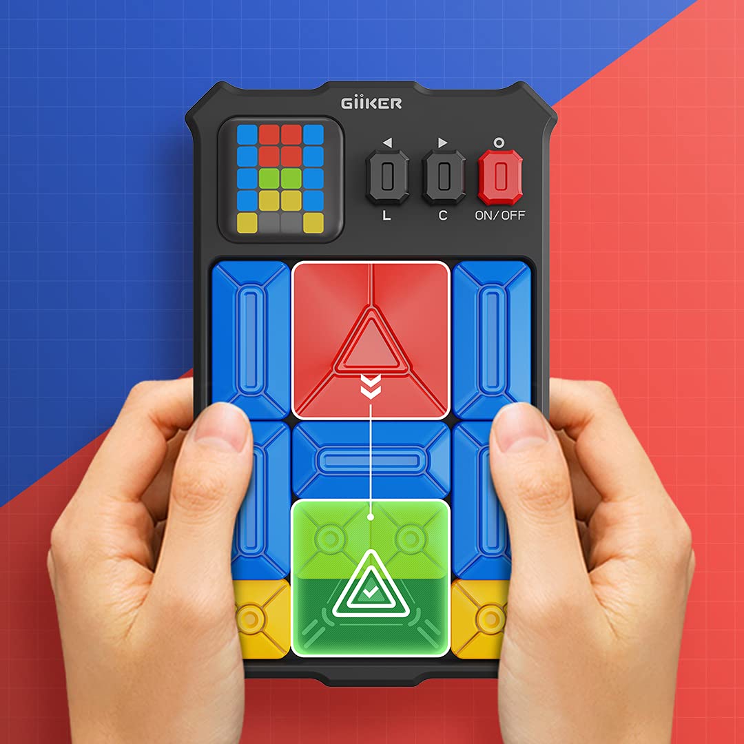 GiiKER Super Slide Puzzle Game – 500+ Brain Teaser Challenges, Smart Toy for Kids & Teens, Travel Game, Road Trip Activity & Gift for Boys & Girls