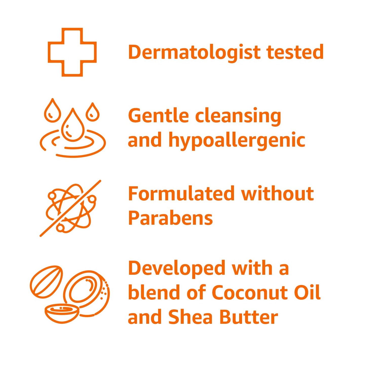 Amazon Basics Body Wash for Sensitive Skin, Hypoallergenic, Unscented, 22 fl oz (Pack of 2)