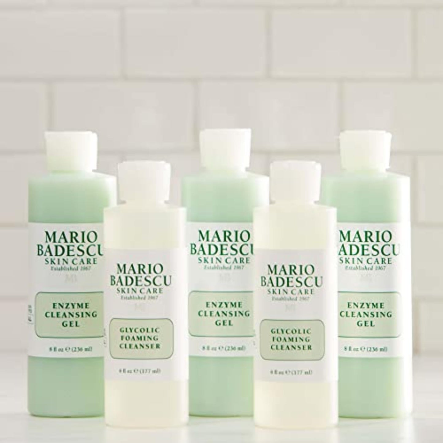 Mario Badescu Enzyme Cleansing Gel – Oil-Free Face Wash with Papaya Enzyme & Grapefruit, Exfoliating Cleanser for All Skin Types, 8 oz