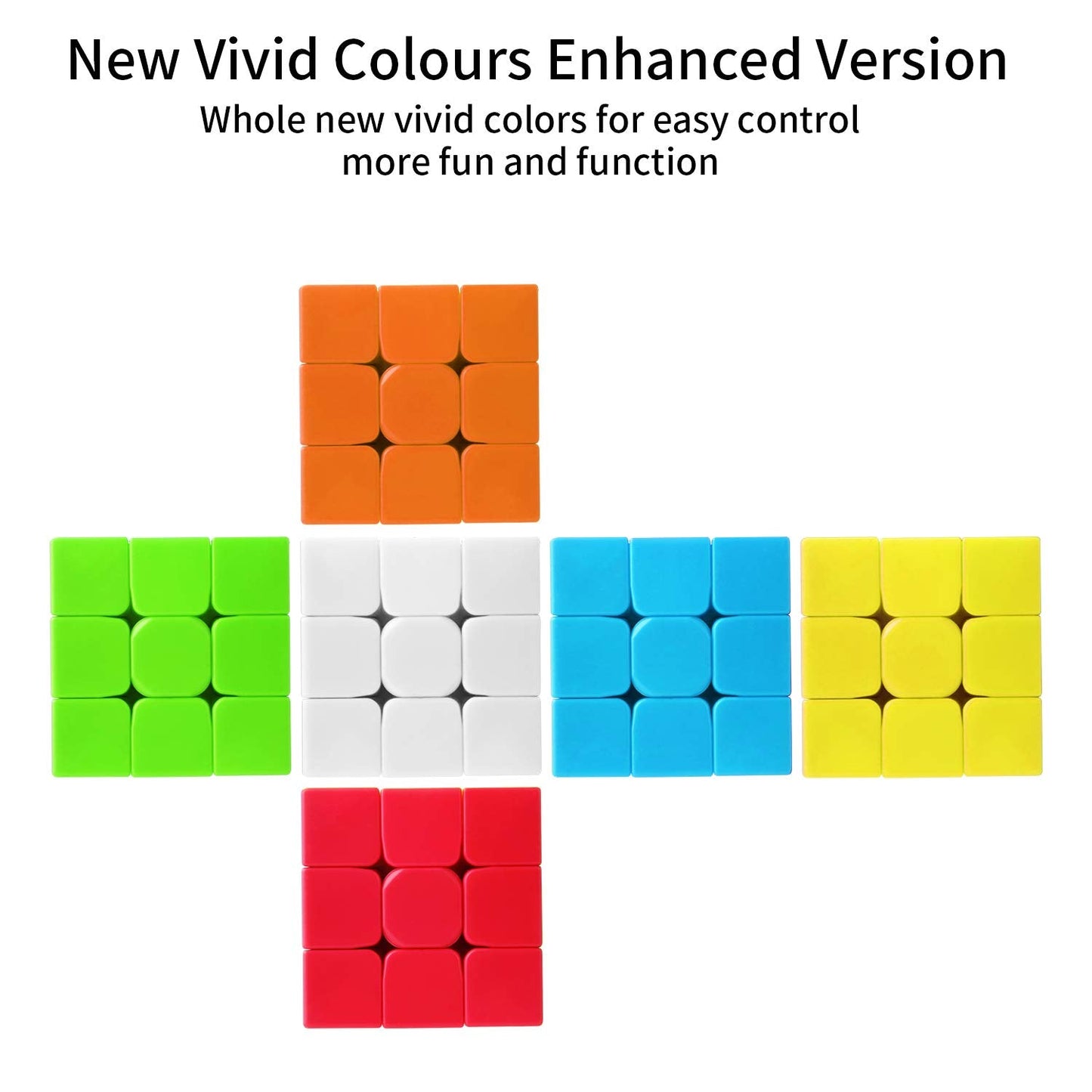 ROXENDA 3x3 Speed Cube, 3x3x3 QYTOYS Warrior S Speed Cube Stickerless Frosted Puzzle Magic Cube (Stickerless)