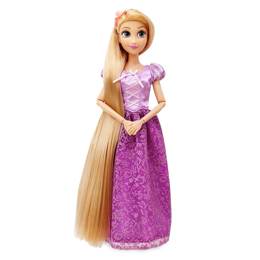 Disney Store Rapunzel Classic 11" Doll from Tangled for Girls – Fully Posable, Includes Brush, Molded Details & Iconic Outfit, Disney Princess Toy