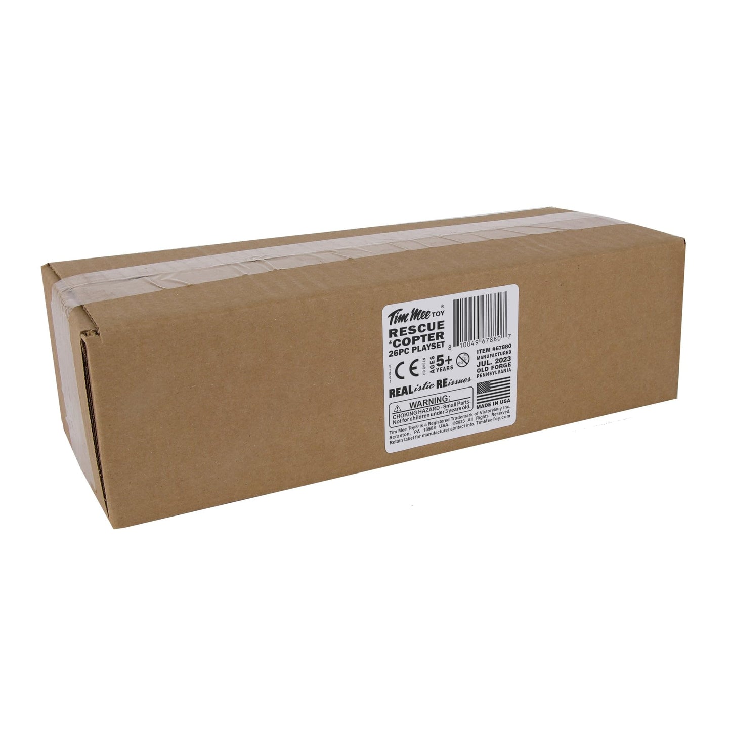 TimMee Plastic Army Men Helicopter Playset - OD Green 26pc Made in USA