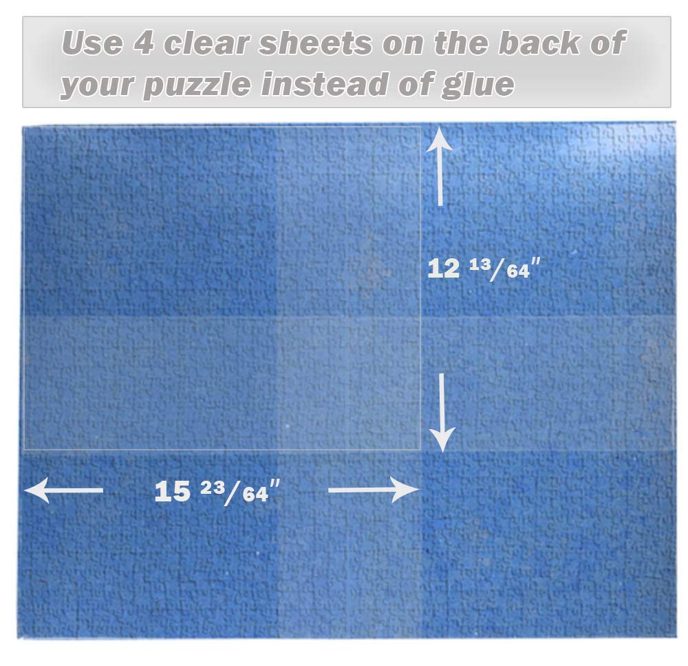 Puzzle Glue Sheets Clear Extra Large Puzzle Saver Peel and Stick - Preserve 1000 Piece Puzzles in Minutes