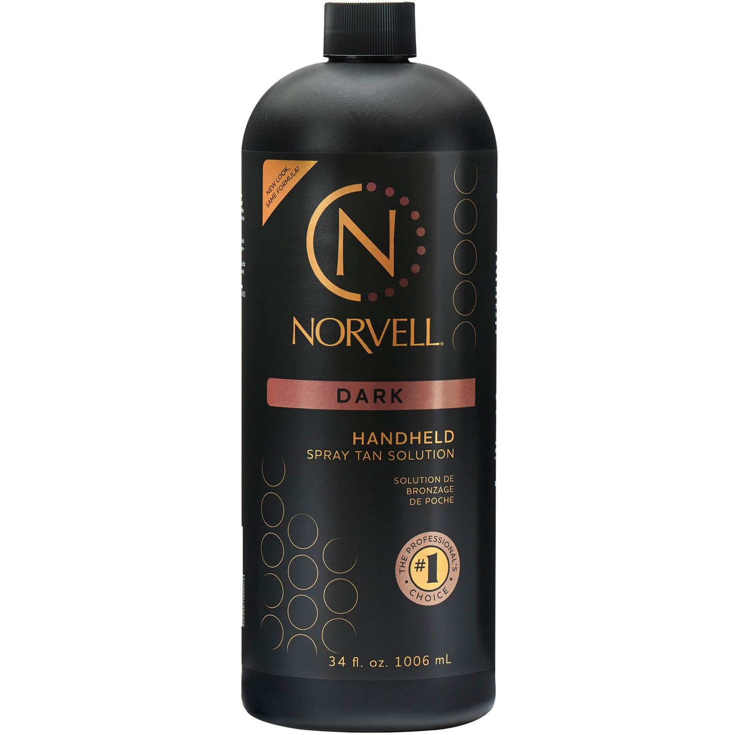 Norvell Dark Spray Tan Solution 34 fl oz – Professional Sunless Tanning, Streak-Free, Fast-Drying, Long-Lasting Deep Bronze